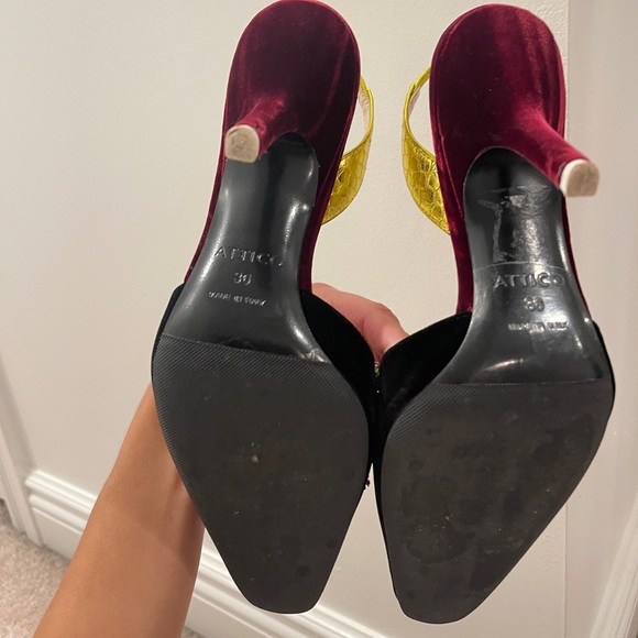 The attico crystal sling back pumps SZ6